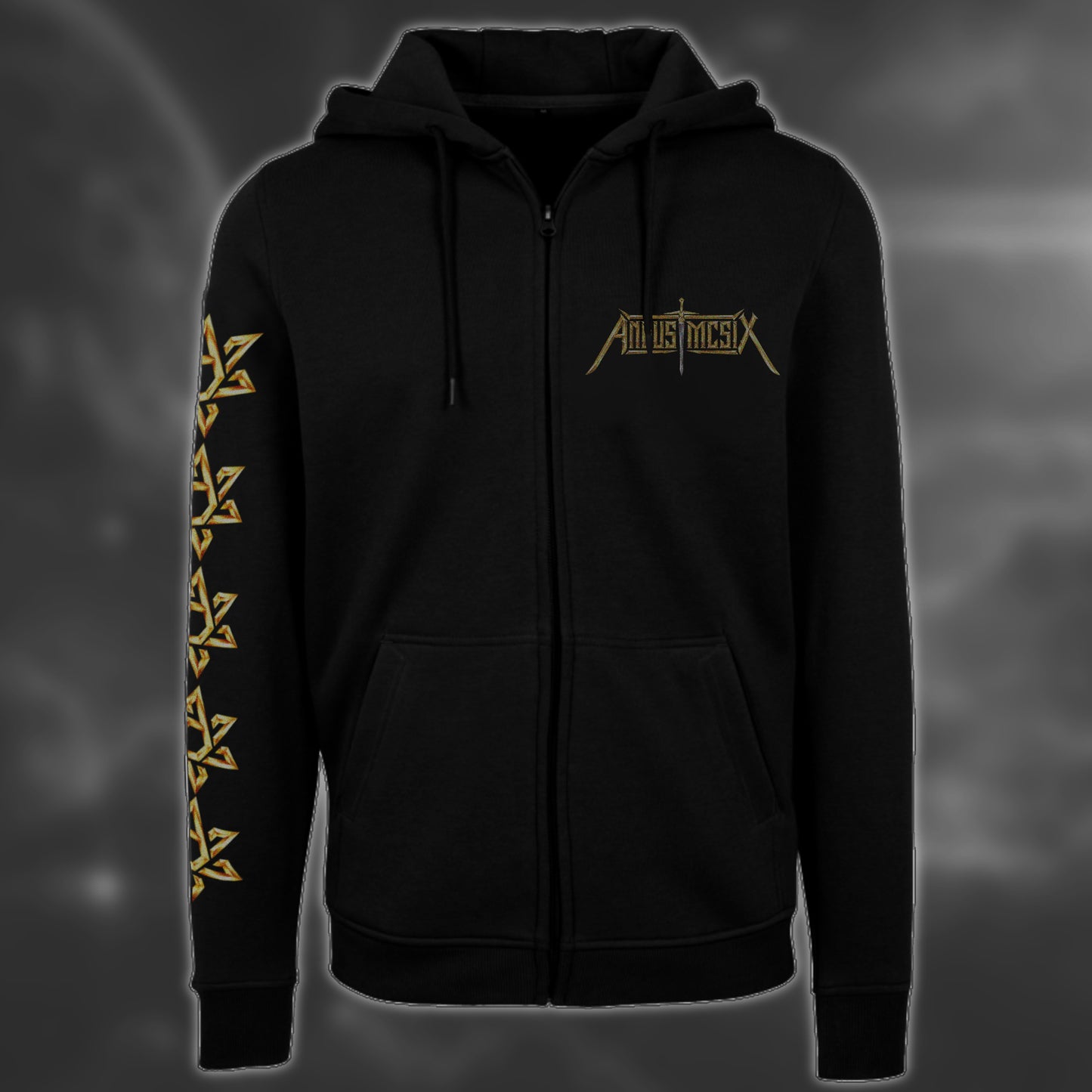 LASER SHOOTING DINOSAUR ZIP HOODIE